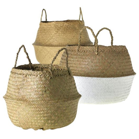 Jefferson Natural Fiber Woven Baskets Great for Plants & Storage